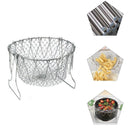 Escurridor De Cocina Plegable Para Fritos Multiusos En Acero