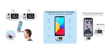 Mini Termómetro Digital Para Teléfono Móvil Con Pantalla Led