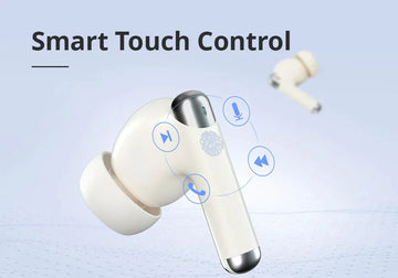 Audífonos Tronsmart Sounfii R4 Bluetooth 5.3 Audio 26 Horas Color Beige Luz Blanco