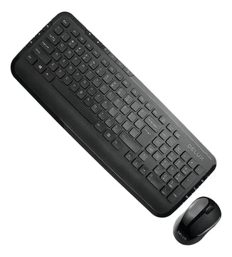 Combo Delux Teclado Slim Multimedia + Mouse + Pad Mouse S Mouse Negro Teclado Negro