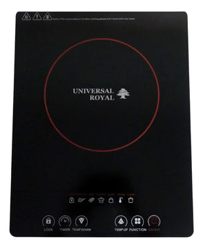 Estufa Vitroceramica 1 Puestos 2200w Universal Royal Einf07 Negro