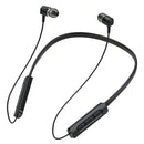 Audífono Bluetooh Diadema Nuca Cuello Microfono Control Color Negro