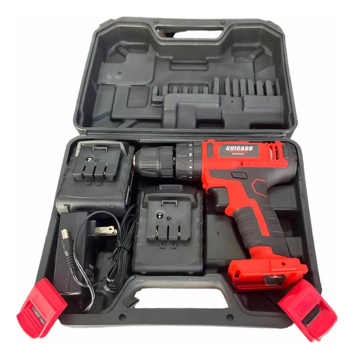 Taladro Inalámbrico 21 V 3/8 Trabajo Profesional Negro