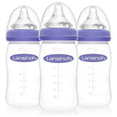 Set 3 Biberones Lansinoh Naturalwave 8 Onzas 3m Flujo Medio Color Blanco