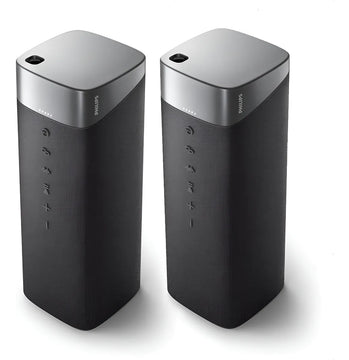 Kit Estéreo 2 Parlante Inalámbrico Philips Tas7505, 60w Ipx7 Negro