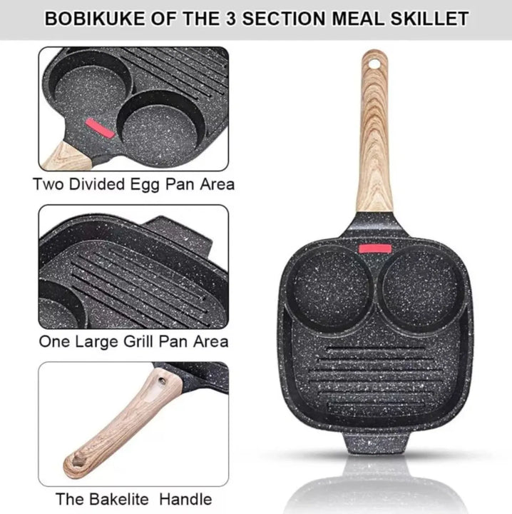 Sarten 4 Huevos Inducción Antiadherente Hotcakes Estrellado Color 2 Huevo Rejilla