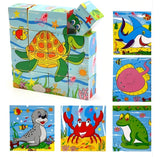 Rompecabezas Madera 6 En 1 Juguete Cubo Didáctico De 16 Pcs