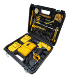 Taladro Inalámbrico De 24v Percutor Baterías Velocidades - Amarillo - 50/60