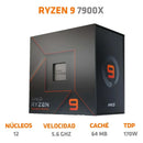 Procesador AMD Ryzen 9 7900X de 12 núcleos AM5 y 5.6GHz de frecuencia con gráfica integrada