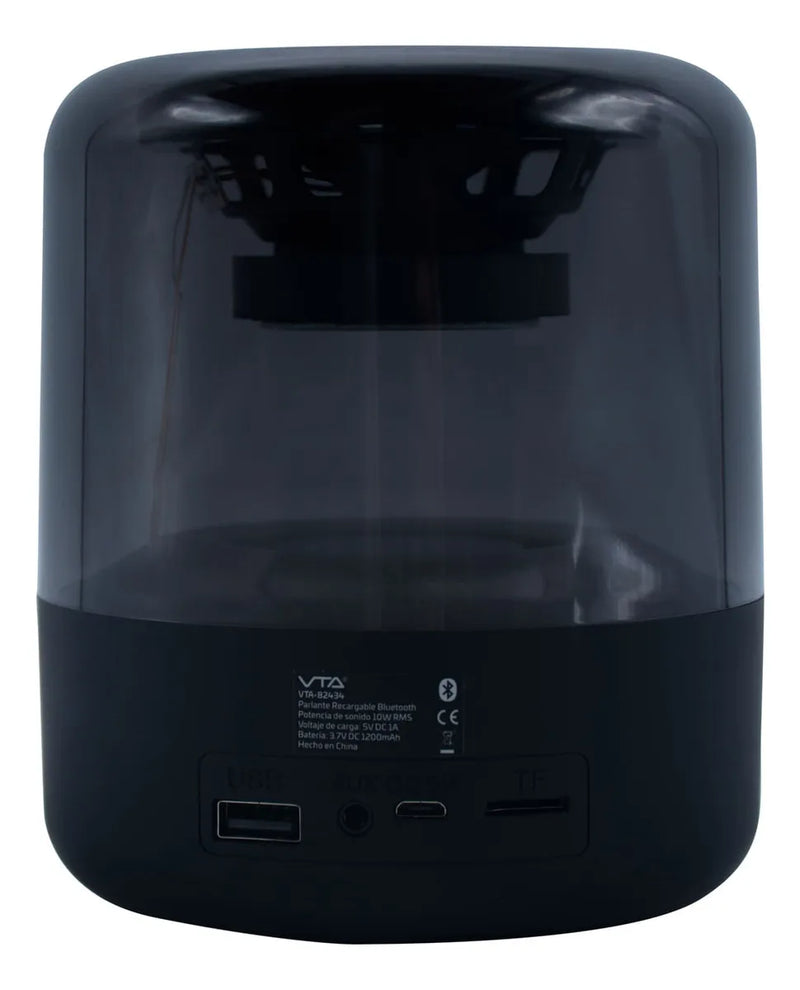 Parlante 10w Vta Bubble Con Radio Fm Color Negro