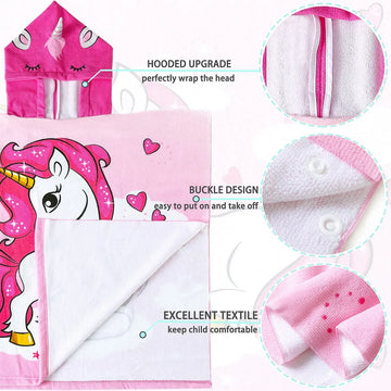Novforth -toalla De Unicornio Con Capucha Para Piscina, Bano
