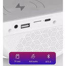 Lampara Parlante Bluetooth Bt-2301 Carga Inalámbrica Blanco