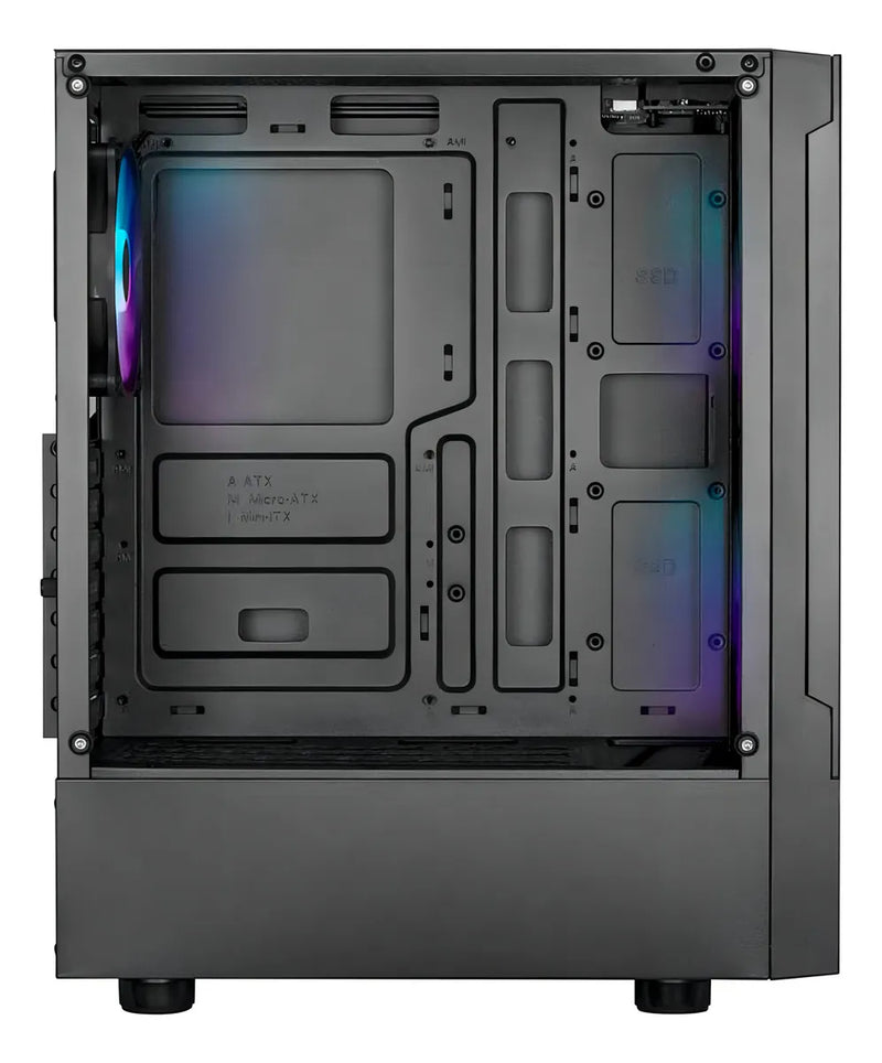 Gabinete Gamdias Talos E3 Mesh Mid Tower Rgb Vidrio Templado Color Negro