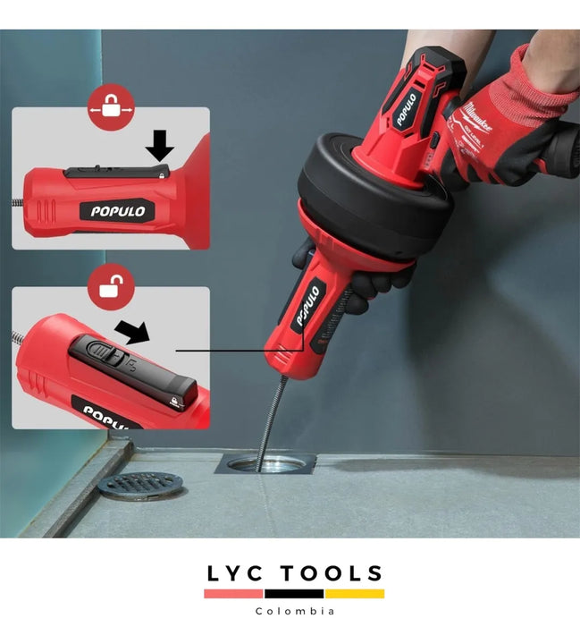 Destapa Cañerías Desagües, Tuberías Sonda 5.1mt Inalambrica