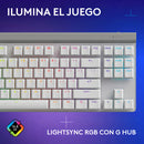 Teclado Gamer Con Cable Logitech G515 Tkl, Blanco Inglés
