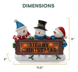 Decoración Navideña De Resina Con Luces Led Y Fibra Óptica