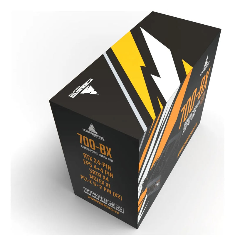 Fuente De Poder Iceberg Gaming 700-bx 700w 80 Plus Bronce Negro