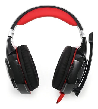 Fone de ouvido over-ear sem fio Kotion Gamer G2000 negro e rojo