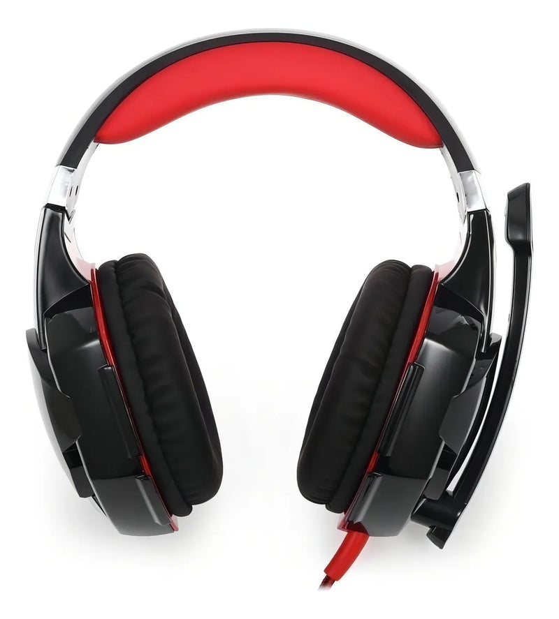 Fone de ouvido over-ear sem fio Kotion Gamer G2000 negro e rojo