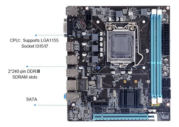 Tarjeta Madre H61 Socket 1155 6 Usb Hdmi Puerto Nvm Nueva Negro