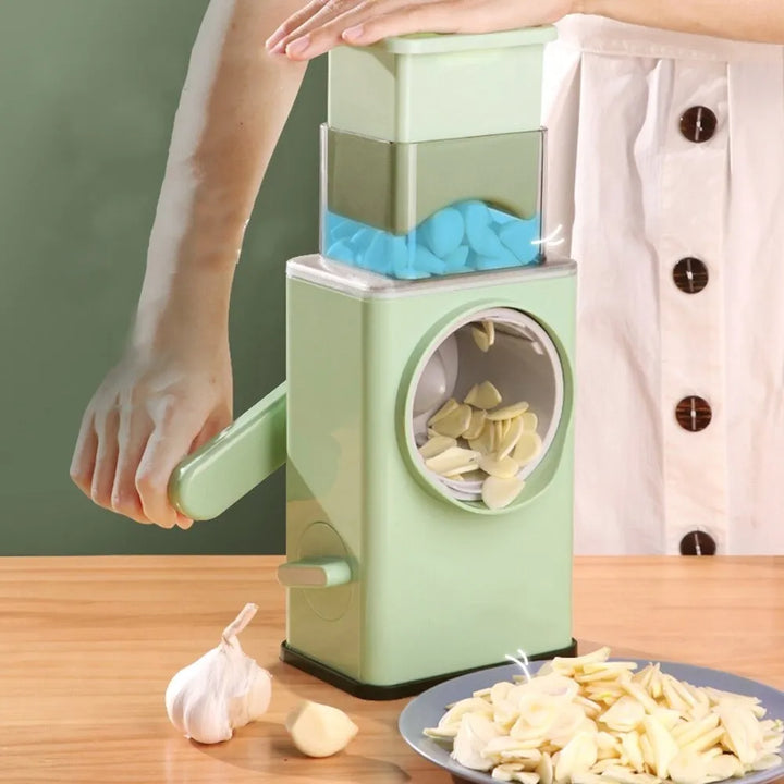 Rayador Y Cortador De Verduras 3 En 1 Mandolina Verde