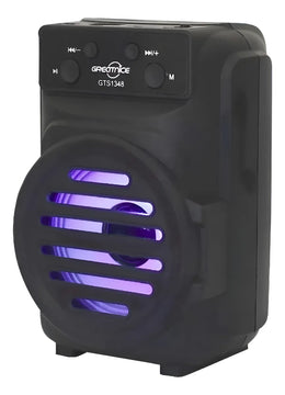 Mini Bocina Altavoz Bluetooth Speaker Usb Recargable Luz Rgb Negro