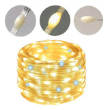 Instalación Lineal New Flash Led Con Destellos 30mt Navideña Cálida