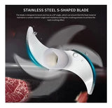 Picador Eléctrico Recargable 250ml Cortador De Verduras Rosa