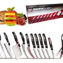 Set Kit Cuchillos Corte Profesionales X13 Piezas Rebana Pica Plateado