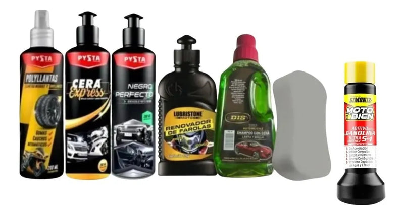 Kit Limpieza Vehiculos 12 Productos