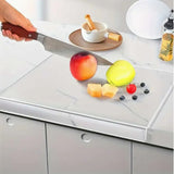 Tabla Corta Alimentos Protector Mesón Cocina Antideslizante Lisa Transparente