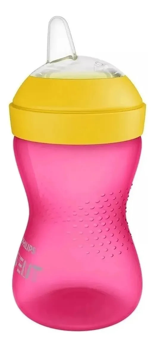 Vaso Entrenador Avent Antiderrame + 2 Boquillas 9 Onzas Rosa