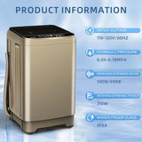 Lavadora Automática Con Pantalla Led 10 Programas 7 Kg Dorad