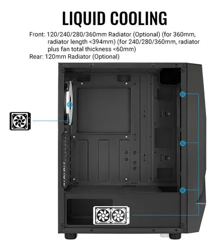 Chasis Semitorre Gabinete Rgb Aerocool Scape