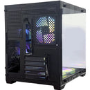 Gabinete Chasis Para Pc Gamer Pecera Argb Negro + 5 Cooler