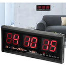 Reloj de pared LED digital grande con temperatura de día, mes y año