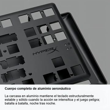 Teclado HyperX Alloy QWERTY Red- Linear inglés US color negro con luz RGB