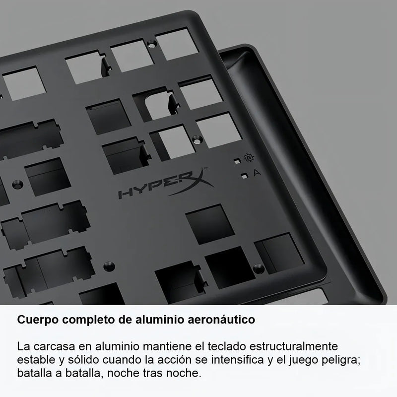 Teclado HyperX Alloy QWERTY Red- Linear inglés US color negro con luz RGB
