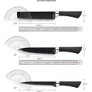 Juego Kit Set Cuchillos Todo En Uno 6 Piezas Profesionales Negro