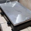 Plancha Asadora De Aluminio Para Cocina Estufa 55 Cm X 34 Cm Gris