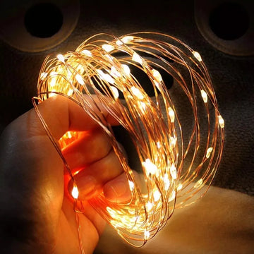 Extensión Led 10 Pinza Foto Guirnalda Cadena Decorativo Pila Cálido