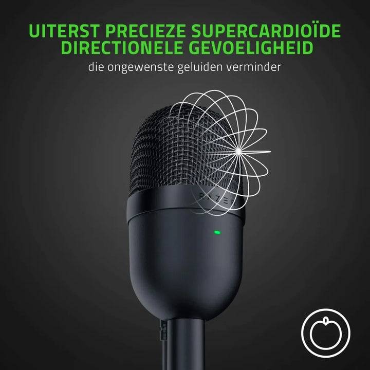 Micrófono Razer Seiren Mini USB para grabación profesional Color Negro