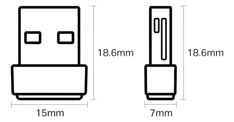 Placa De Red Usb Tp Link Archer T2u Wifi Nano Ac600 Dual Band