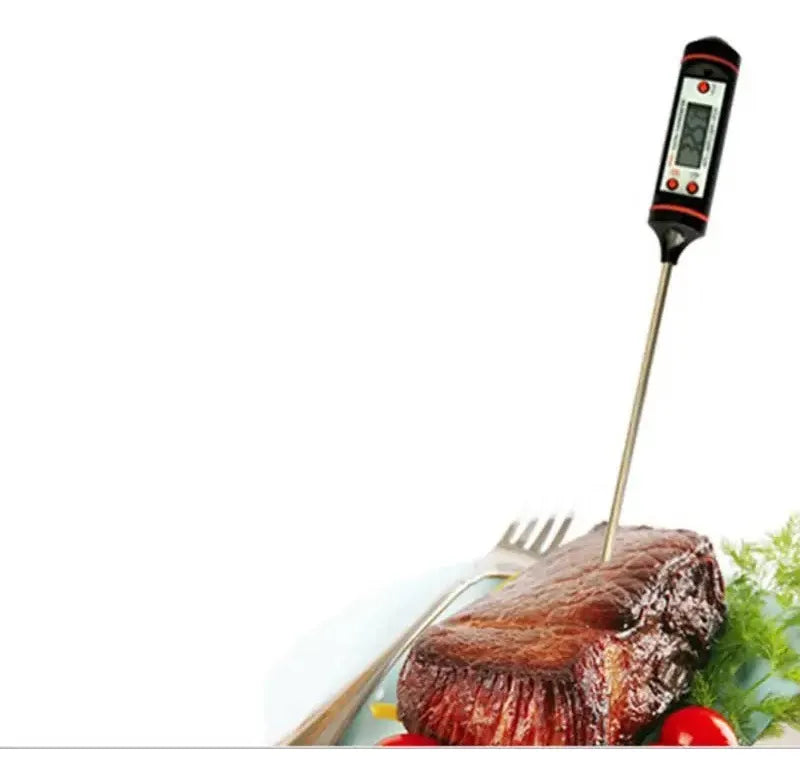 Termometro Digital Lcd Pincha Carne -50° A 300° 4 Botones Color Blanco
