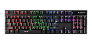 Teclado Gamer Xtrike Me Mecanico Numerico 7 Colores Gaming Negro