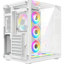 Chasis Gamer Iceberg Crystal Cube S Black 6 Fans Argb Atx Color Blanco