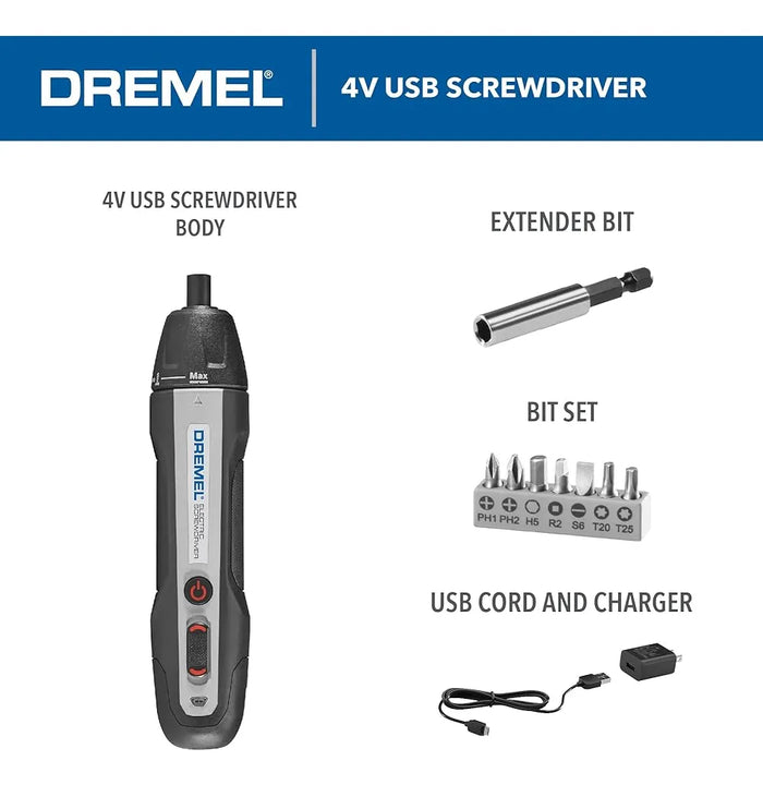 Dremel Hses-01 4v Kit De Destornillador Eléctrico Recargable