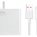 Cargador Celular Tipo C 67w Cable Carga Rápida Usb Teléfono Blanco