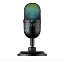 Micrófono USB omnidireccional para jugadores Mesa Havit Gk52 Rgb, negro