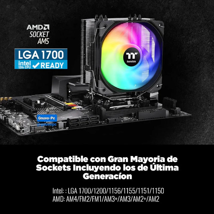 Disipador Aire Pc Fan Cooler Cpu Lga 1700 Am5 1200 Am4 Argb
